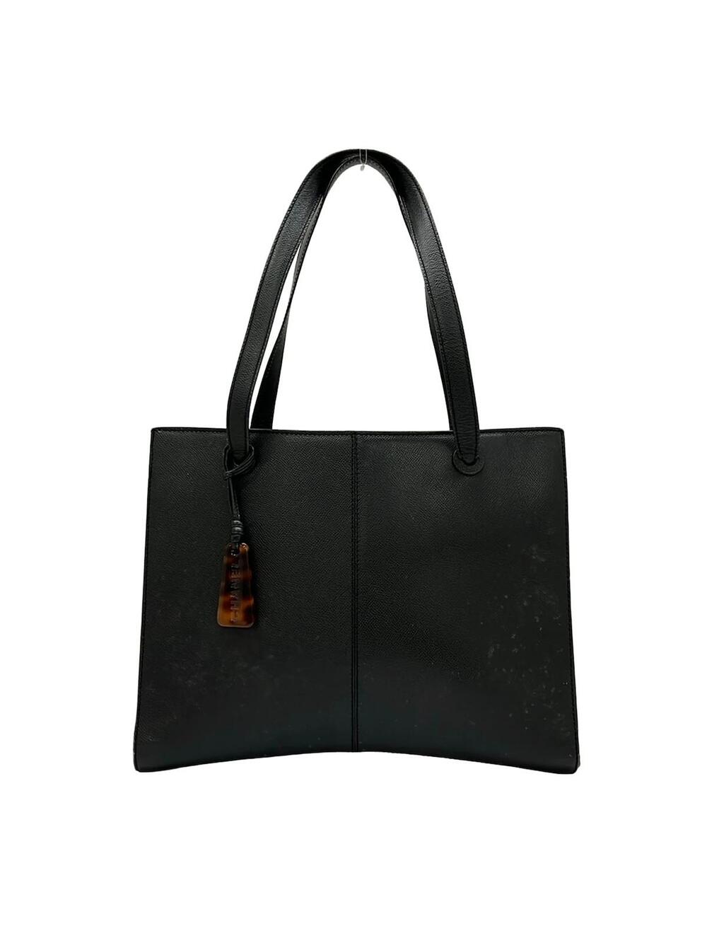 Chanel Black Leather Tote Bag Gold #363654C82B